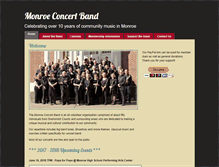 Tablet Screenshot of monroeconcertband.org